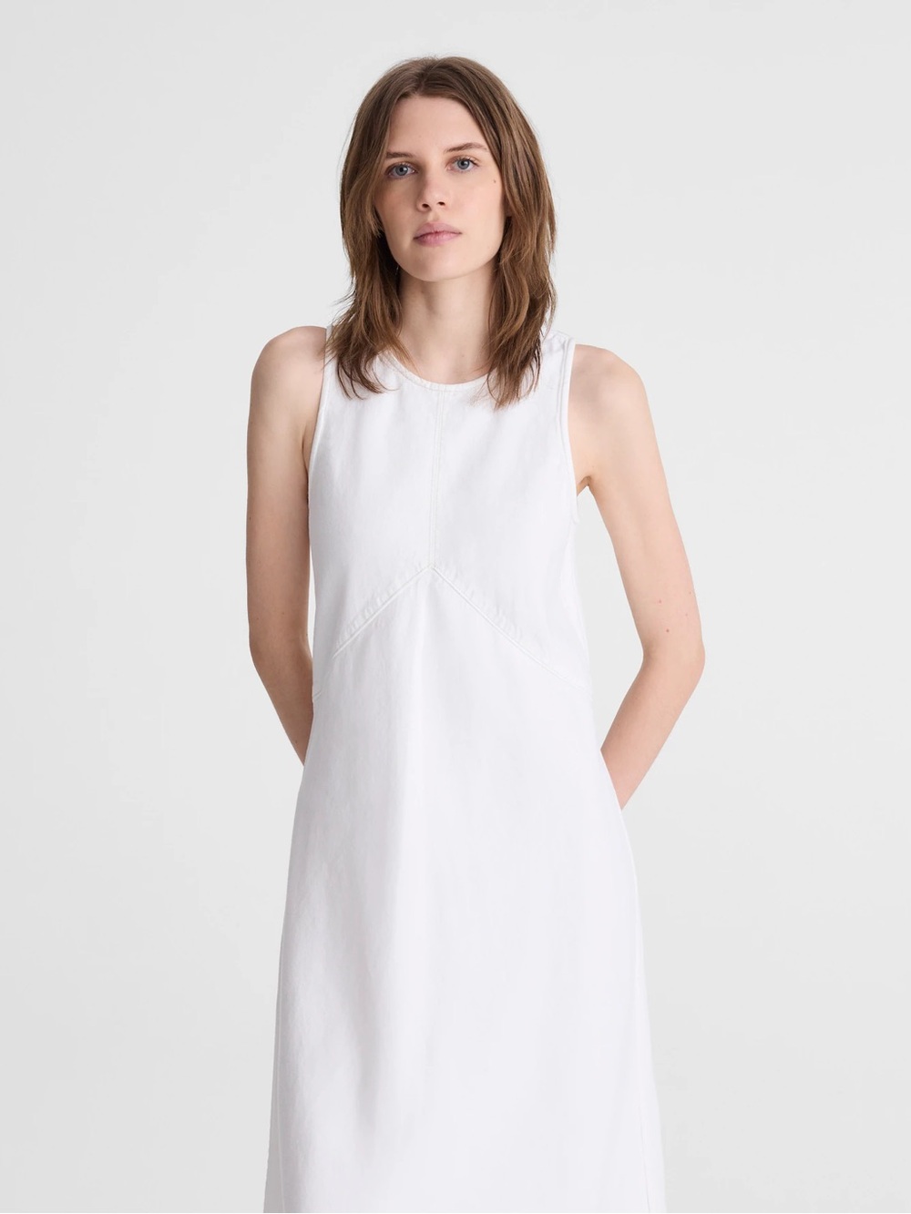 Madewell Denim Seamed Maxi Dress - Picture 2 of 7